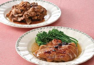 ツルヤオリジナルブルーベリージャムを使った  鶏もも肉の照り焼きと焼肉