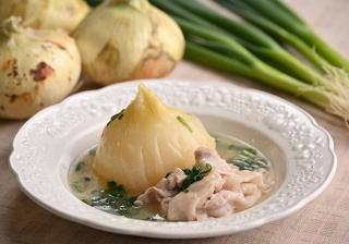 新玉ねぎのスープ