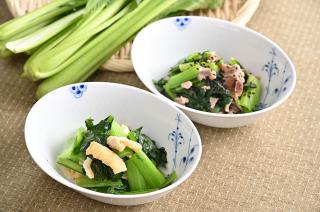 小松菜の煮浸し2種