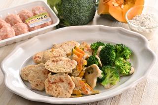 “味付つみれ団子”を使ったそば粉のチキンナゲット